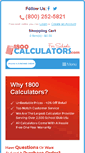 Mobile Screenshot of 1800calculators.com