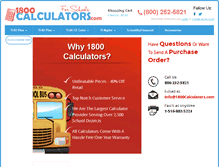 Tablet Screenshot of 1800calculators.com